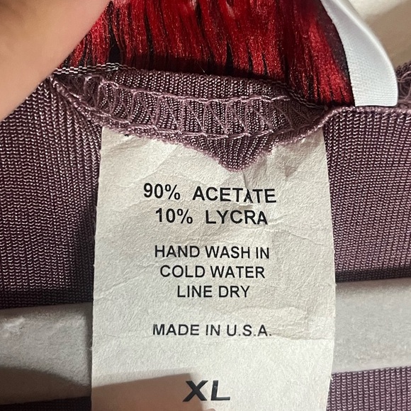 Vintage 90s Amanda Velvet Duster Cardigan w/ Shoulder Pads Plum Purple | XL - Picture 5 of 5